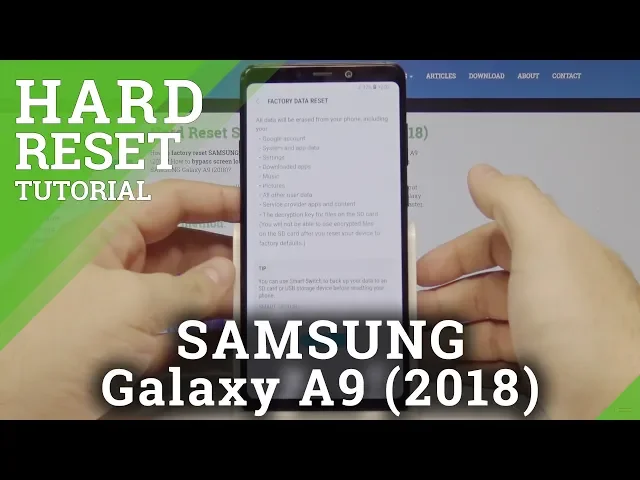 Video thumbnail for How to Hard Reset Samsung Galaxy A9 2018 - Factory Reset / Wipe Data