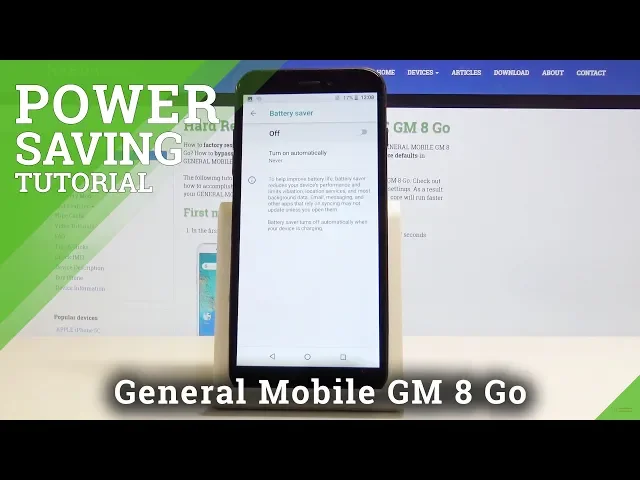 Video thumbnail for How to Activate Power Saving Mode in GENERAL MOBILE GM 8 Go - Extend Battery Life