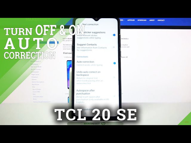 Video thumbnail for Activate Auto-Correction - TCL 20 SE & Correction Text Feature Disabling
