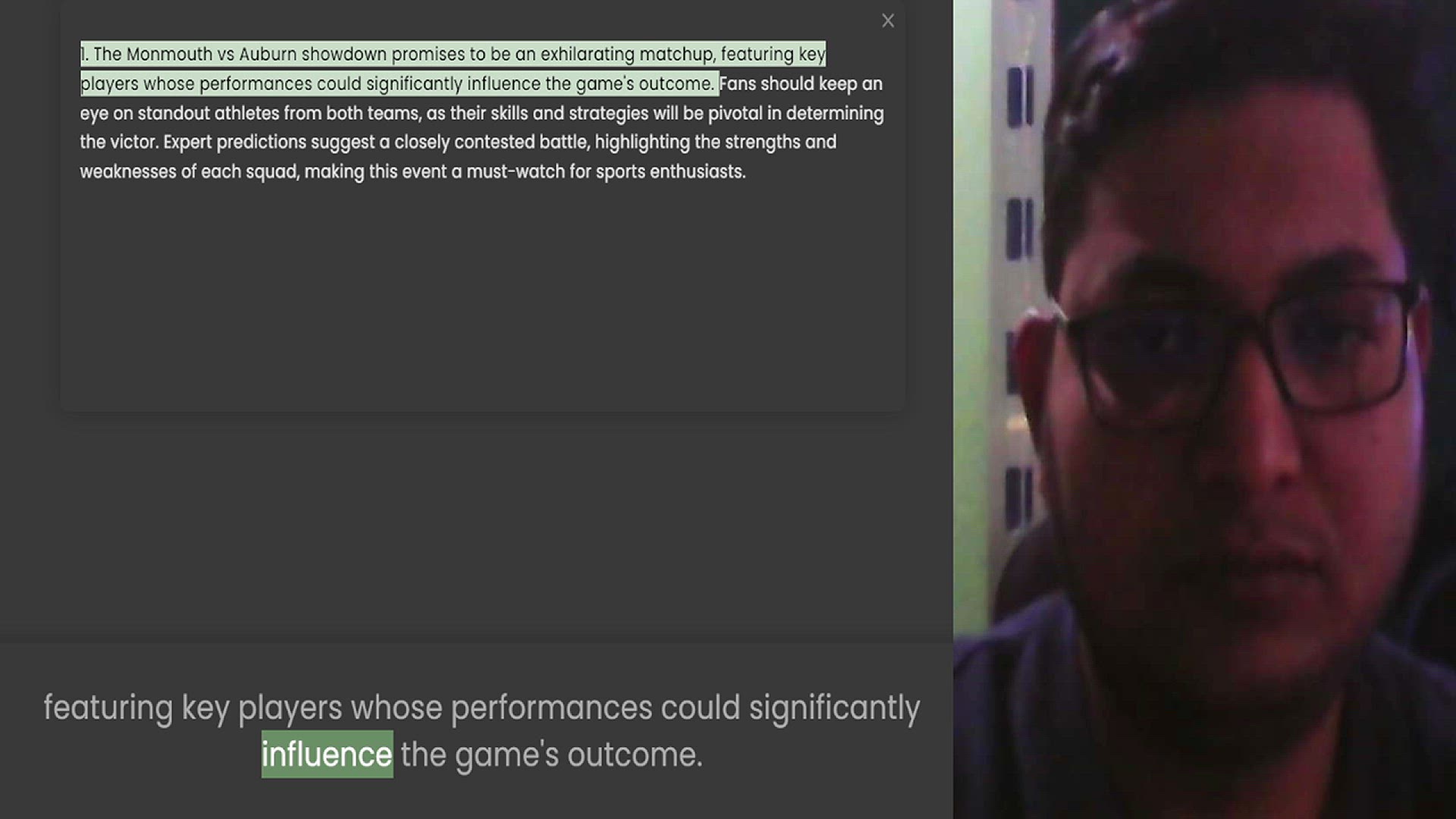 Video thumbnail for 1. The Monmouth vs Auburn showdown promises to be an exhilarating matchup, featuring key players whose performances could significantly influence the game's outcome. Fans should keep an eye on standout athletes from both teams, as their s