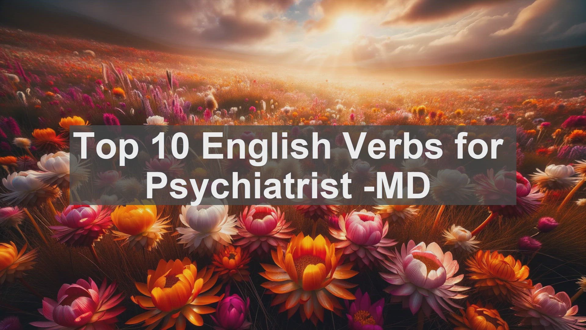'Video thumbnail for Top 10 English Verbs for Psychiatrist MD'