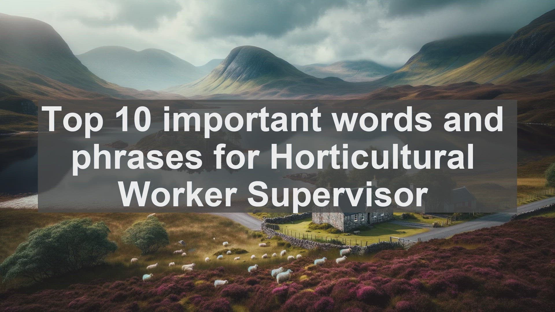 'Video thumbnail for Top 10 important words and phrases for Horticultural Worker Supervisor'