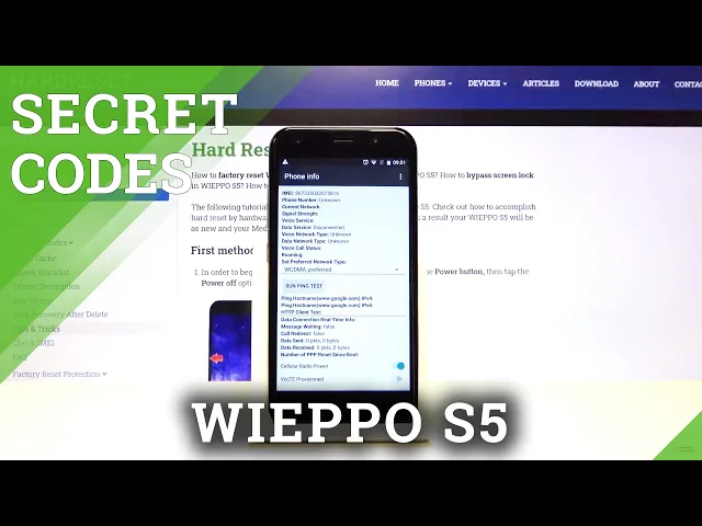 Video thumbnail for Secret Codes for WIEPPO S5 - Testing Menu / Device Info