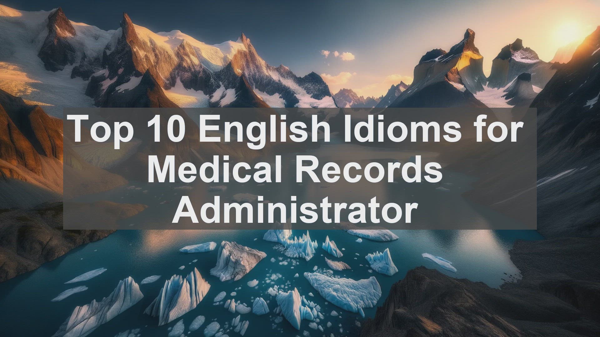 'Video thumbnail for Top 10 English Idioms for Medical Records Administrator'