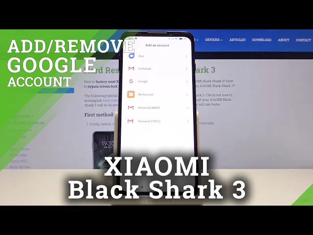 Video thumbnail for How to Add / Remove Google Account in XIAOMI Black Shark 3 – Sign in to Google