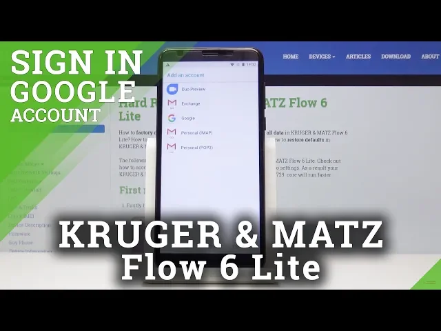Video thumbnail for How to Remove Google User in KRUGER & MATZ Flow 6 Lite - Add Google Account