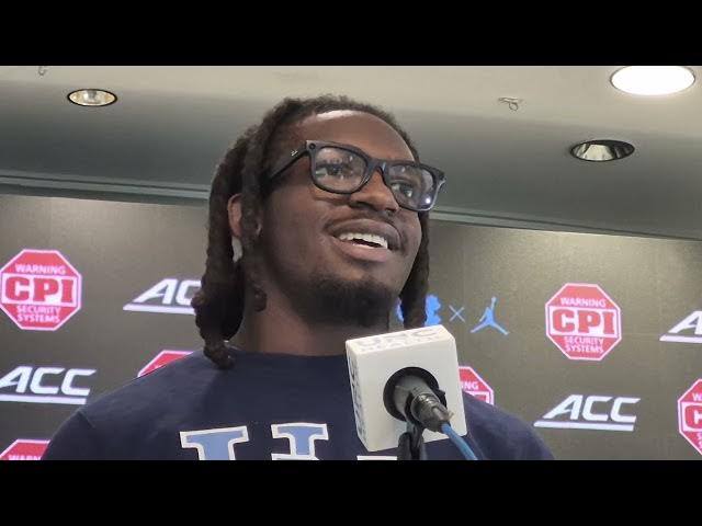 Video thumbnail for #UNC WRs coach Garrick McGee, RB Demon June, TE Jelani Thurman and DB Coleman Bryson