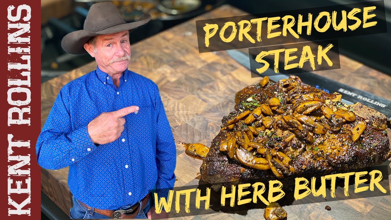 'Video thumbnail for Porterhouse Steak with Herb Butter | How to Cook a Steak in Cast Iron'