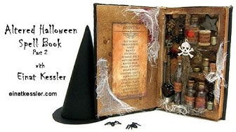 Video thumbnail for Halloween Altered Spell Book - part 2 with a COMPLEMENTARY INVENTORY TAG