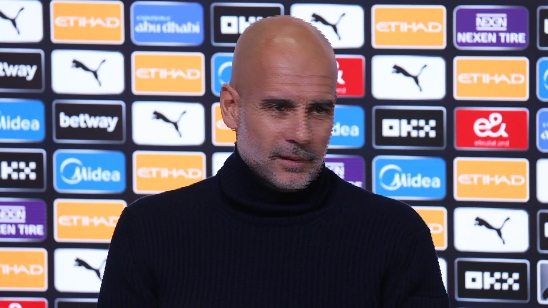 'Video thumbnail for 'We were in a mess' Guardiola hoping for a better visit to Villa Park than last season'