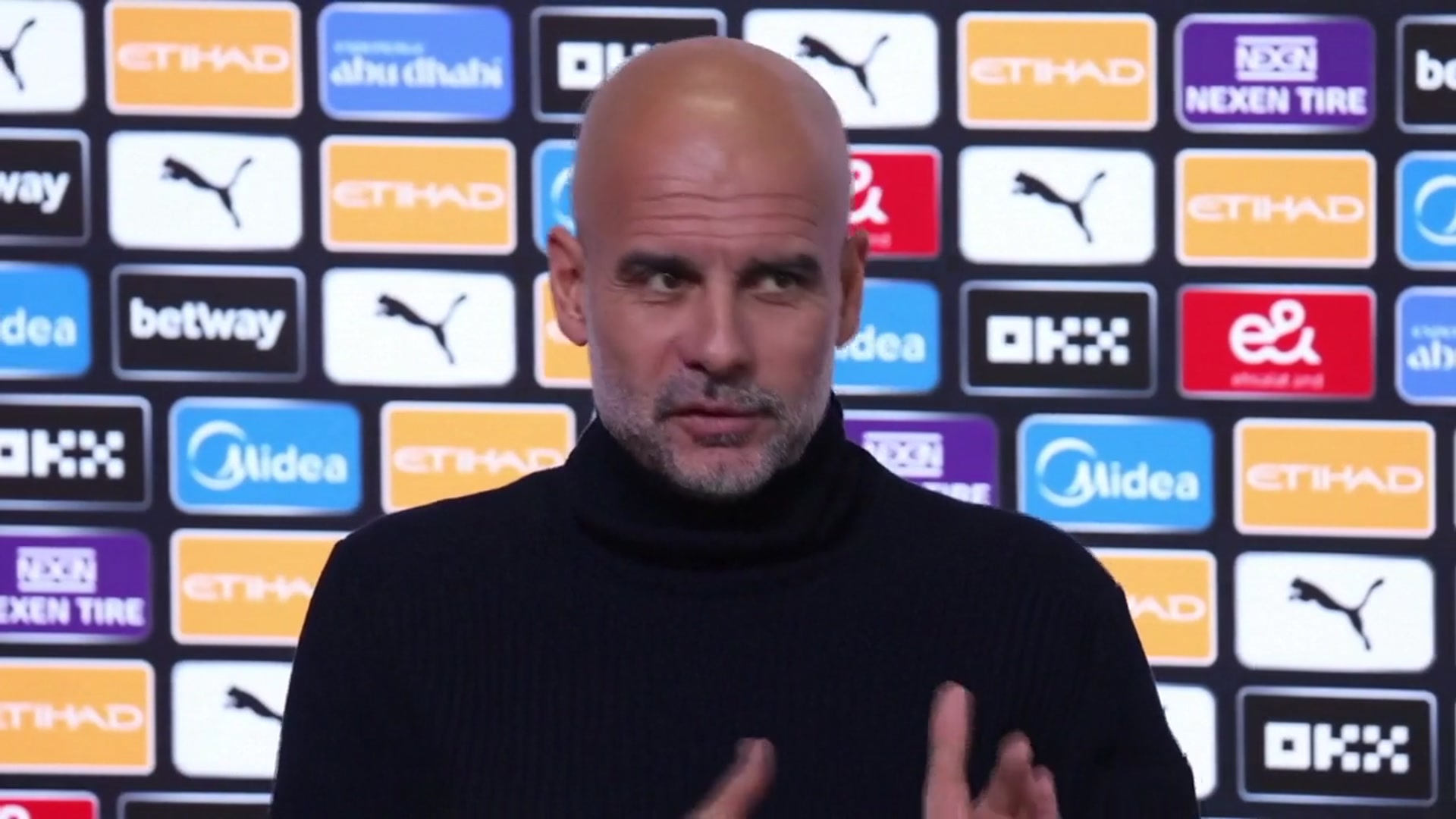 'Video thumbnail for 'We were in a mess' Guardiola hoping for a better visit to Villa Park than last season'