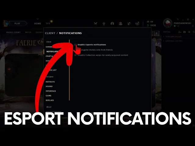 Video thumbnail for How to Disable Esport Notifications in League of Legends?