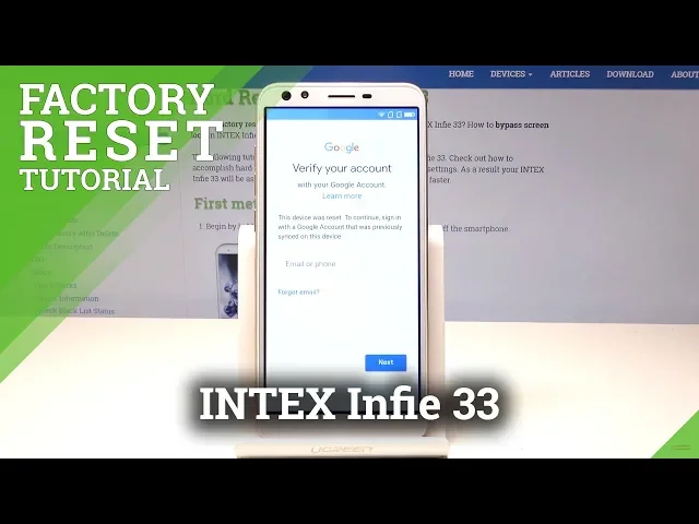 Video thumbnail for How to Unlock Factory Reset Protection in INTEX Infie 33 - Bypass Google Account