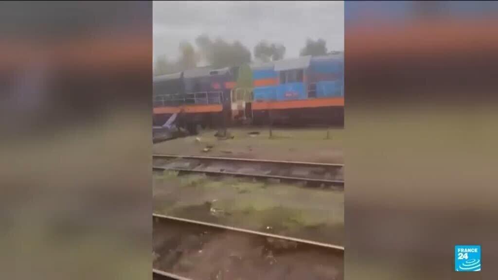 Video thumbnail for Russian strike on train "terror knocking on EU's door'