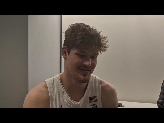 Video thumbnail for UNC's Caleb Wilson, Henri Veesaar and Luka Bogavac after win over Syracuse. #UNC