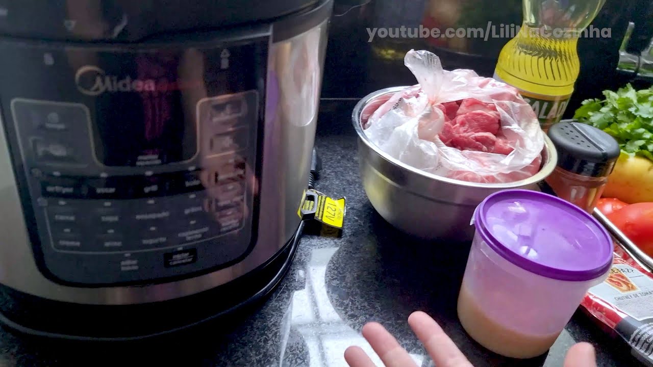 Video thumbnail for COZINHANDO CARNE NA PANELA DE PRESSÃO KITCHEN REVOLUTION MIDEA MULTI COOKFRYER