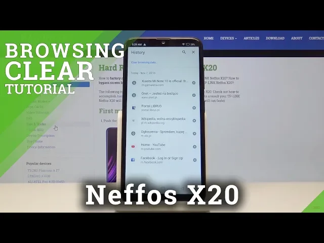 Video thumbnail for How to Clear Browser Data in TP-LINK Neffos X20 - Delete Cookies & History