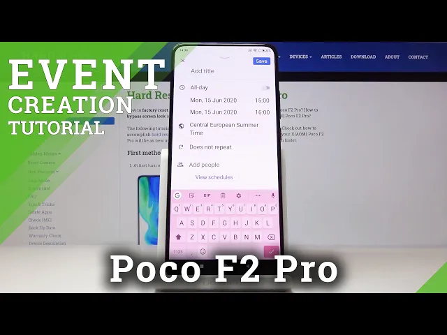Video thumbnail for How to Add Event to Calendar in XIAOMI Poco F2 Pro – XIAOMI Event Creation