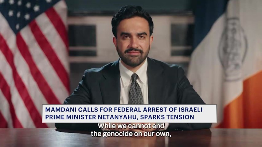 Video thumbnail for Mamdani’s call for federal arrest of Netanyahu sparks backlash from Jewish leaders