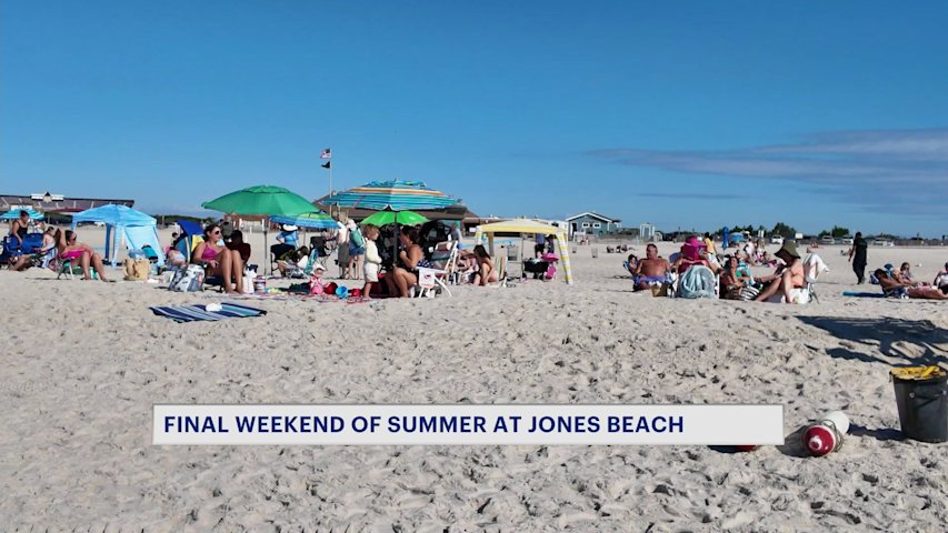 Video thumbnail for Long Islanders soak up final weekend of summer at Jones Beach
