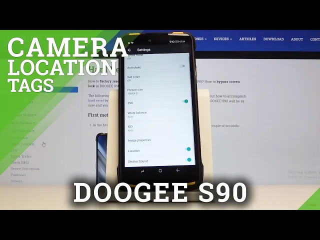 Video thumbnail for How to Turn On / Off Camera Location Tags in DOOGEE S90 - Camera Settings