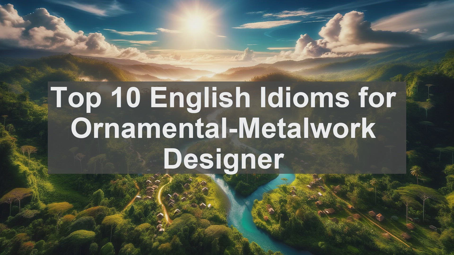 'Video thumbnail for Top 10 English Idioms for OrnamentalMetalwork Designer'