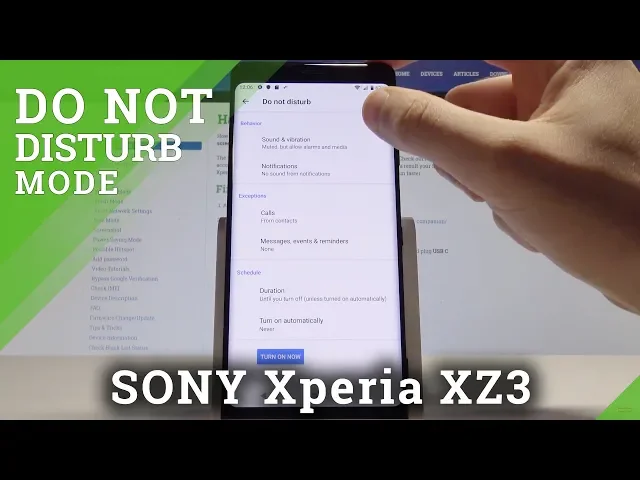 Video thumbnail for How to Use Do Not Disturb in SONY Xperia XZ3 - Enable / Disable Do Not Disturb