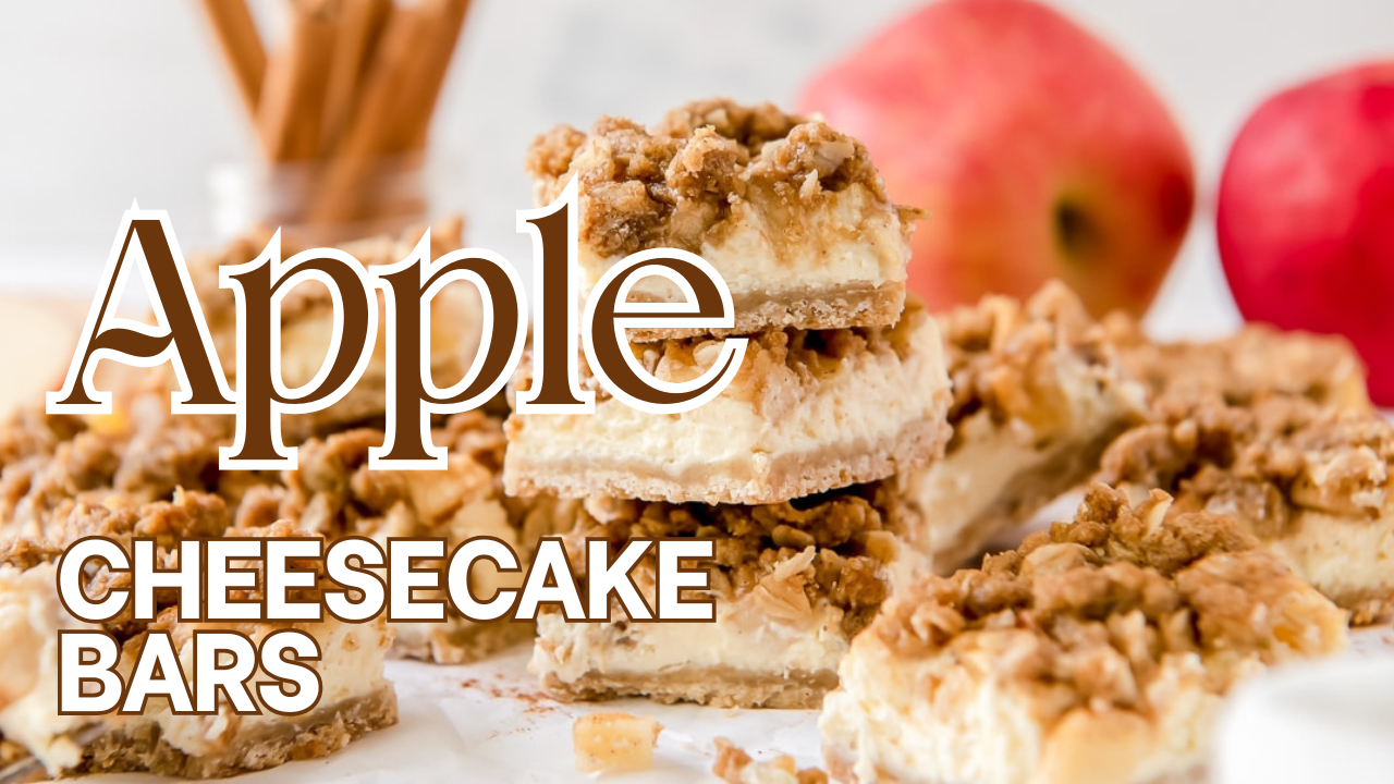 Video thumbnail for Delicious Apple Cheesecake Bars – Creamy, Spiced, and Irresistible