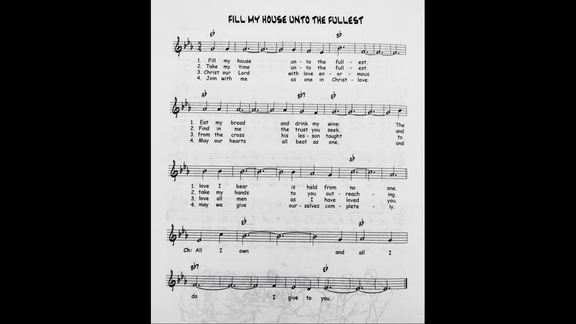 'Video thumbnail for Fill My House unto the Fullest - Catholic Mass Song Sheet Music'