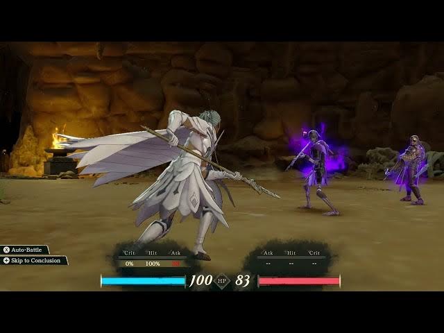 Video thumbnail for Fire Emblem: Fortune's Weave - Prologue Chapter 2: Heretic's Cave: Use Sandworm to Rest, Auto Battle