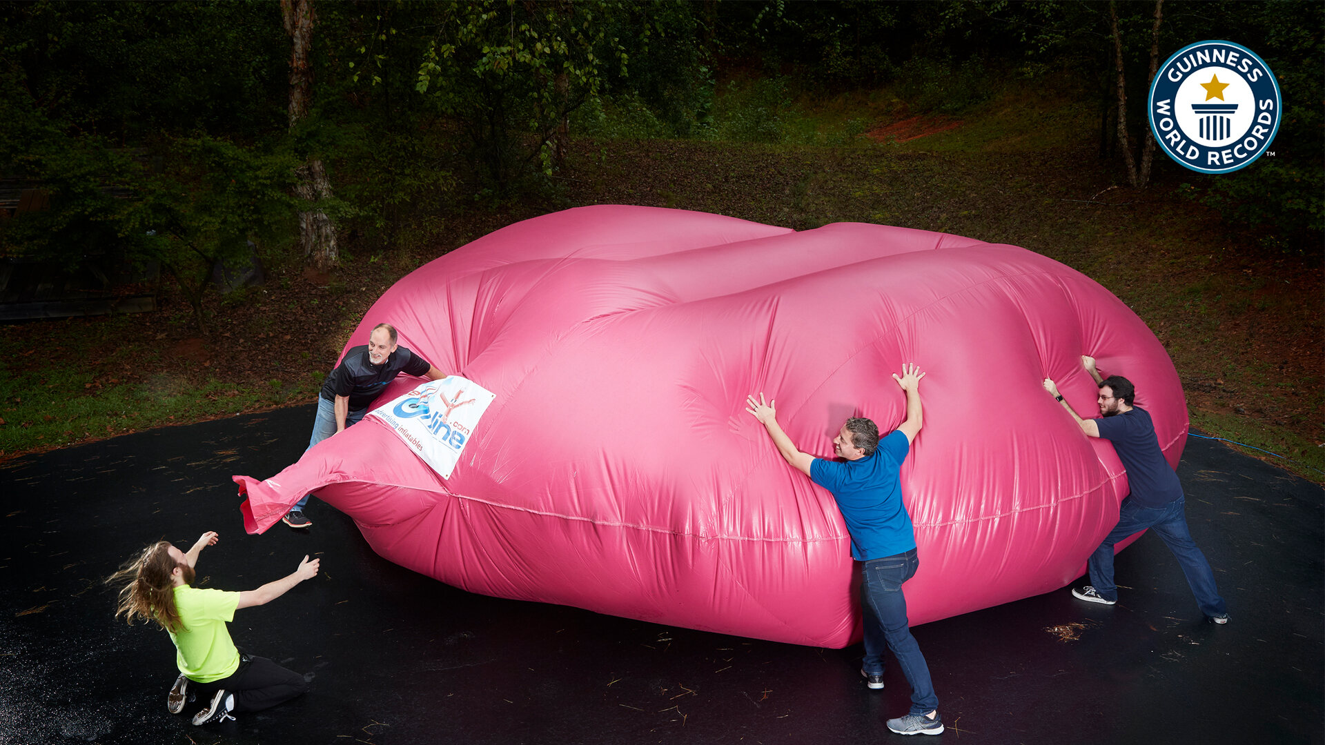 'Video thumbnail for Creating joy with a 25-foot whoopee cushion, a record-breaking community event'