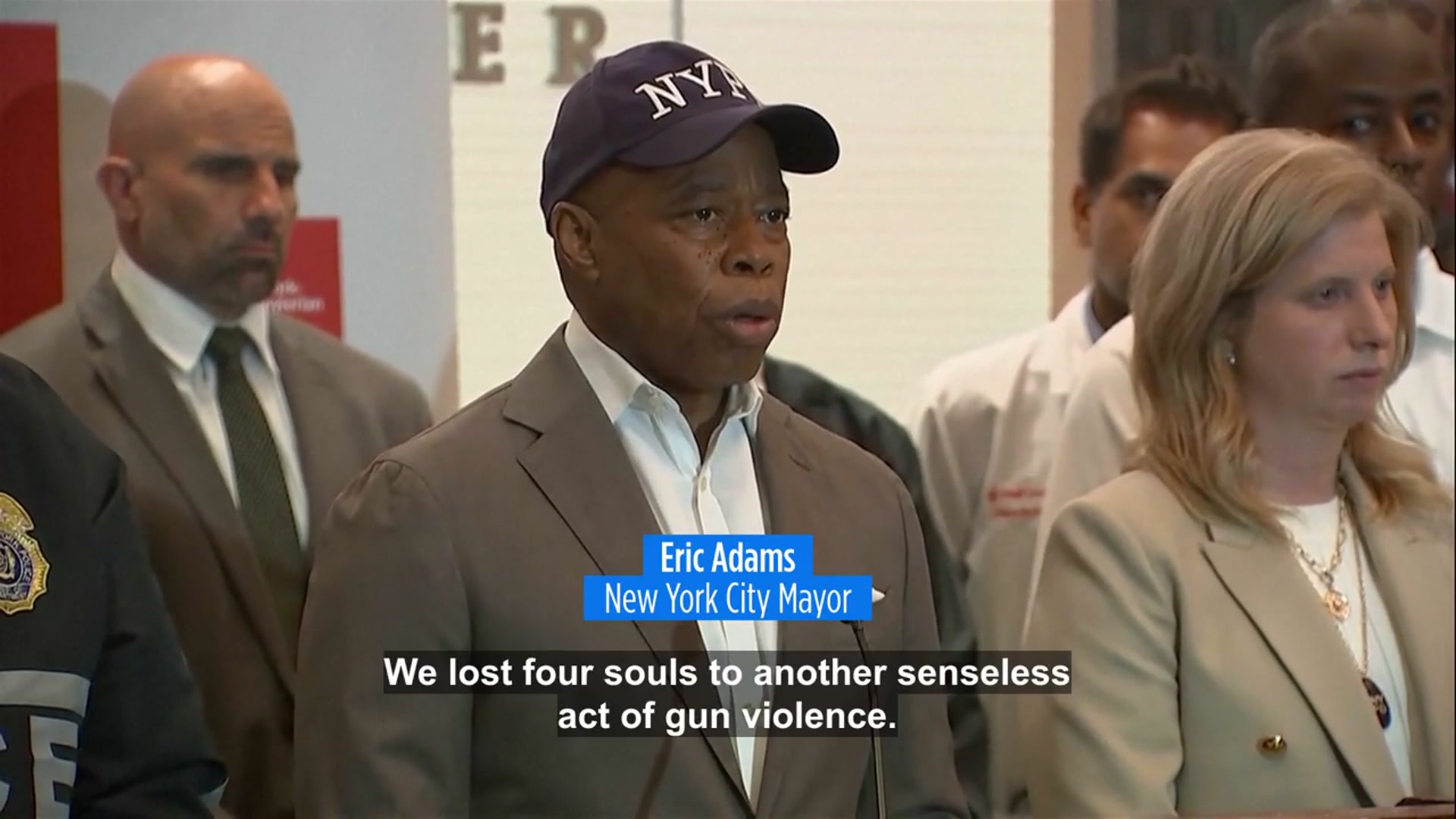 'Video thumbnail for Gunman kills four at Manhattan office building in New York City'
