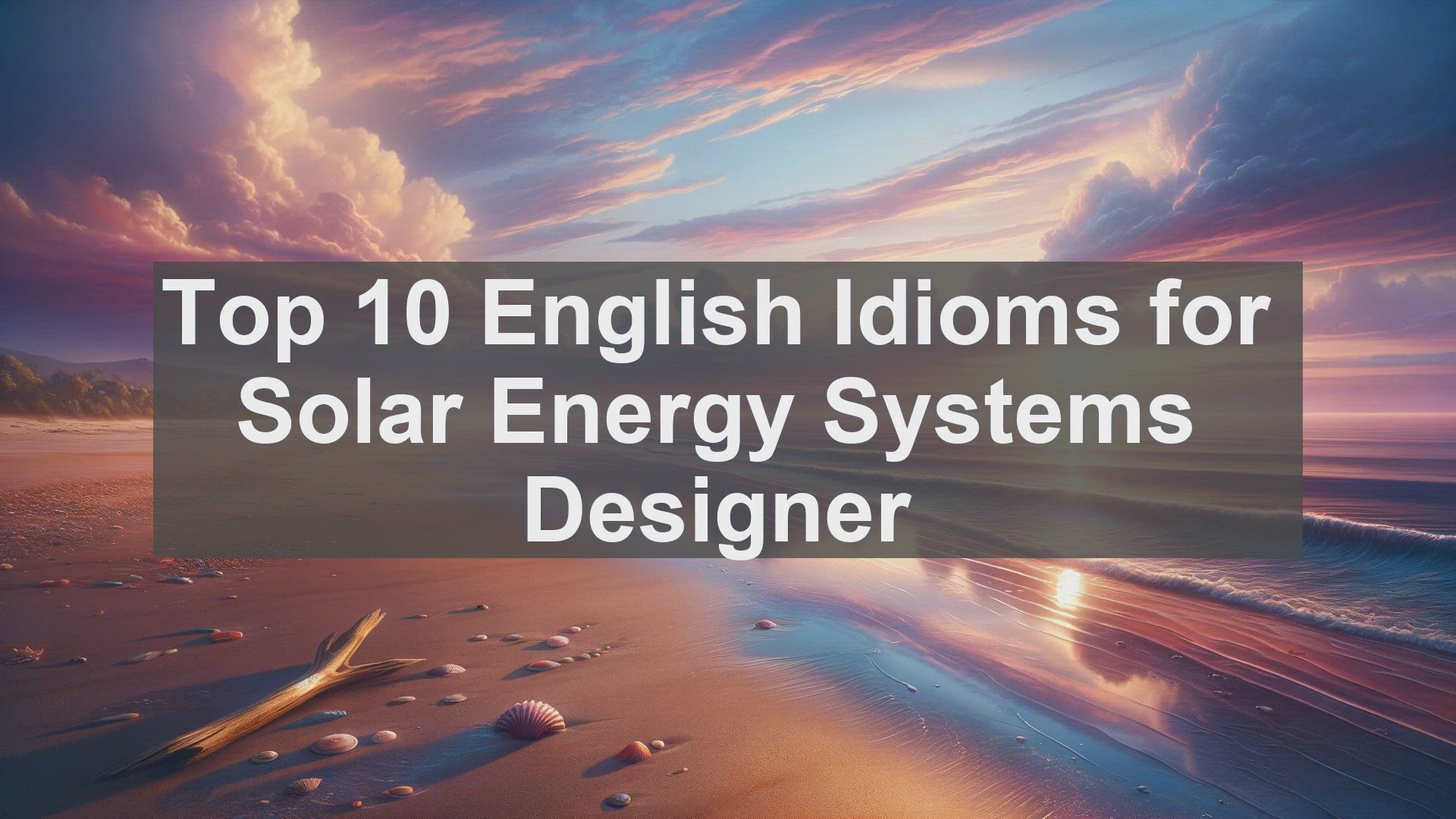 'Video thumbnail for Top 10 English Idioms for Solar Energy Systems Designer'