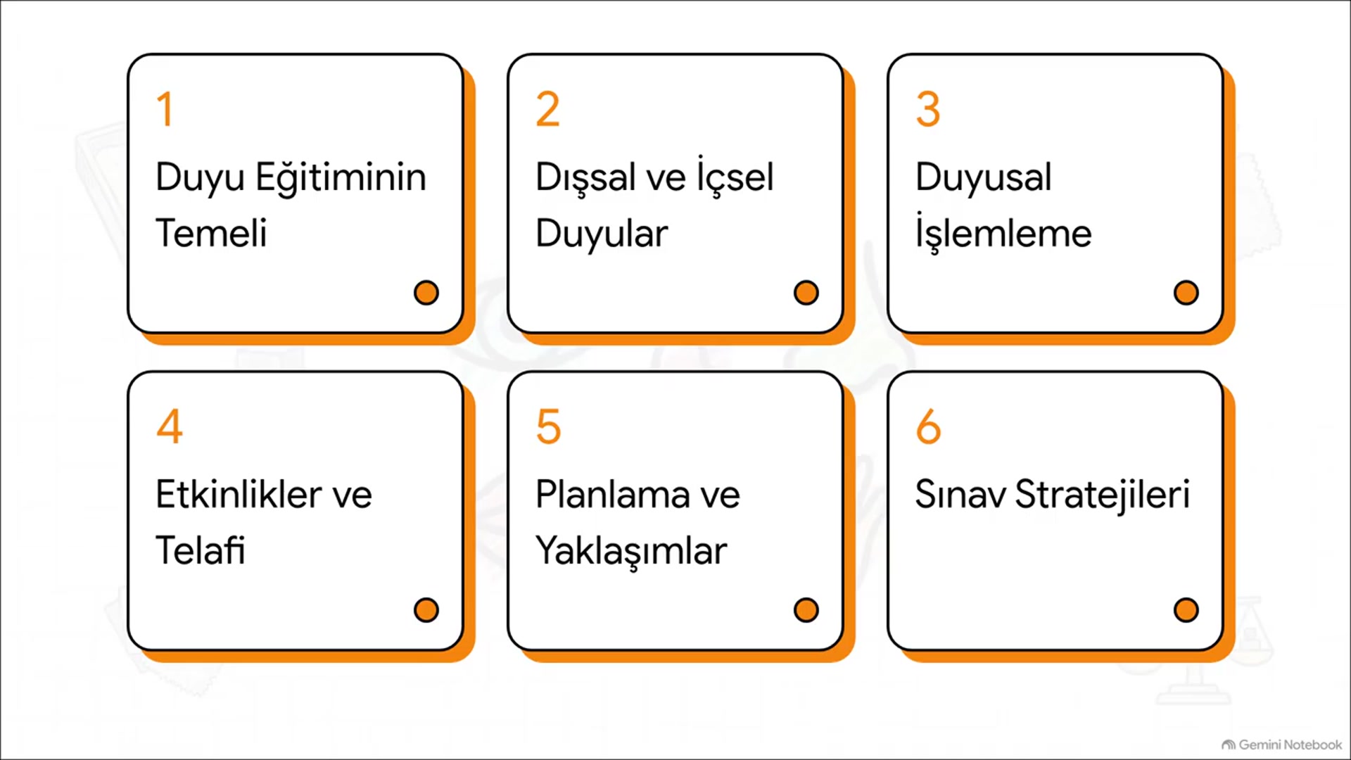 Video thumbnail for Okul Öncesi Dönemde Duyu Eğitimi 2025-2026 Bütünleme Soruları