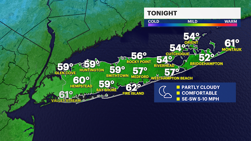 Video thumbnail for Comfortable and dry evening on Long Island; tracking rain chances into next week