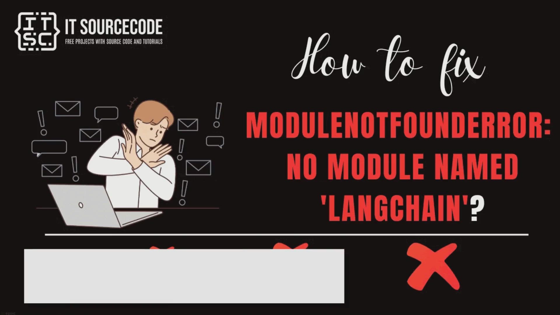 'Video thumbnail for Modulenotfounderror: no module named ‘langchain’'