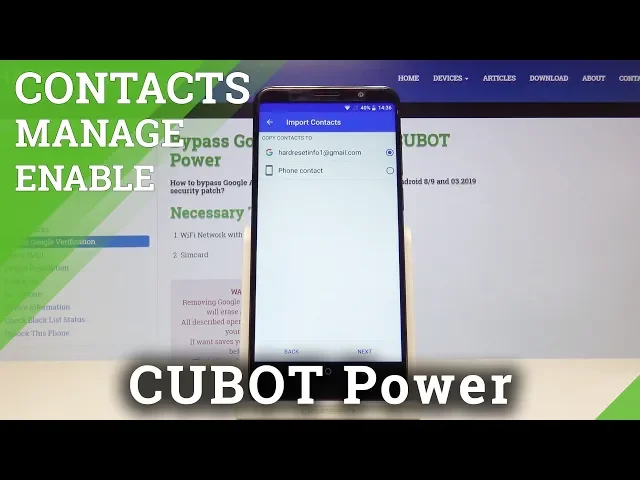 Video thumbnail for How to Import / Export Contacts in CUBOT Power - Copy Contacts from SIM