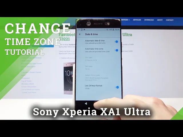 Video thumbnail for How to Set UP Time Zone Settings in Sony Xperia XA1 Ultra - Change Date & Time