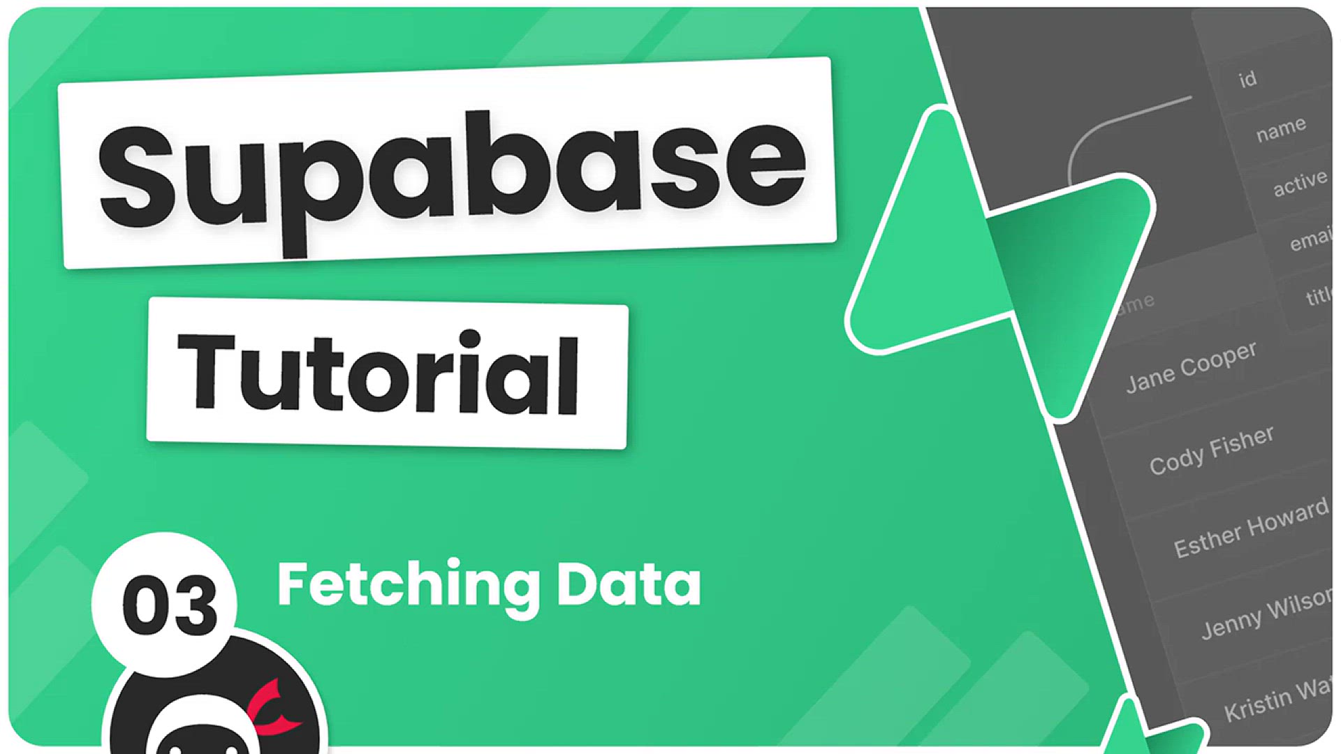 'Video thumbnail for Supabase Tutorial #3 - Fetching Data'