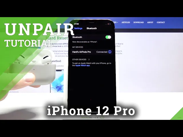 Video thumbnail for How to Unpair AirPods Pro from iPhone 12 Pro – Disconnection