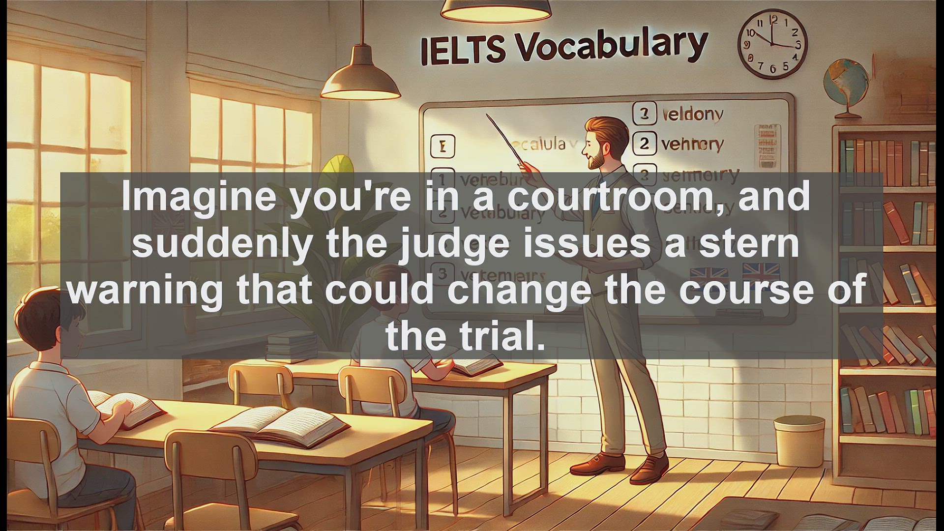 'Video thumbnail for 5000 Must Know IELTS 8.0 Vocabulary - Monition: A Powerful Word for IELTS Success'