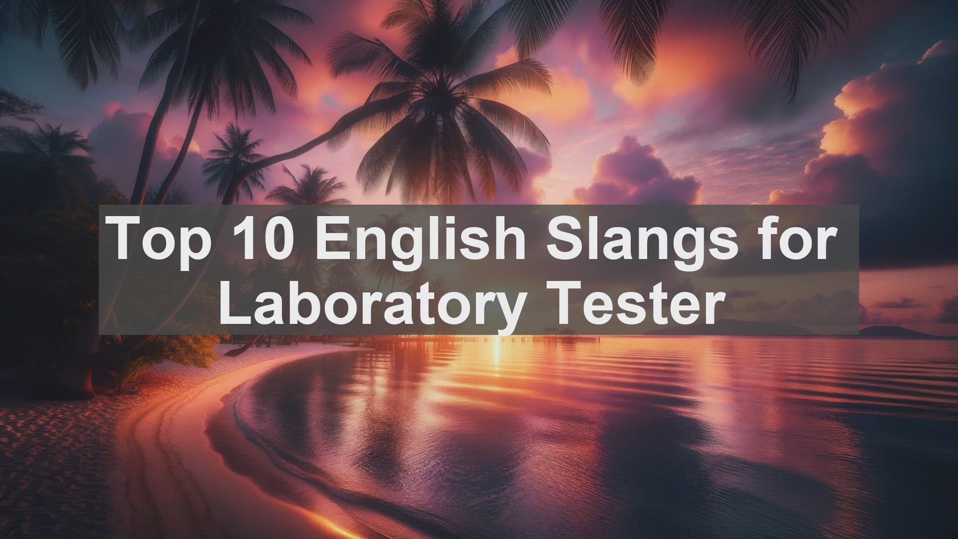 'Video thumbnail for Top 10 English Slangs for Laboratory Tester'