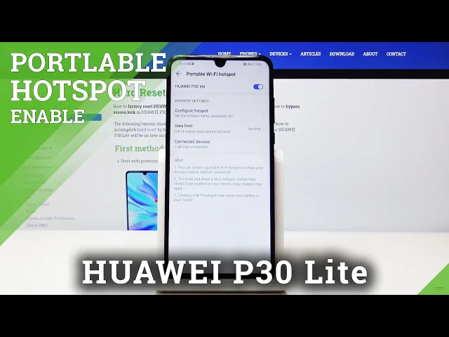 Video thumbnail for Portable Hotspot HUAWEI P30 Lite - Create Network Hotspot