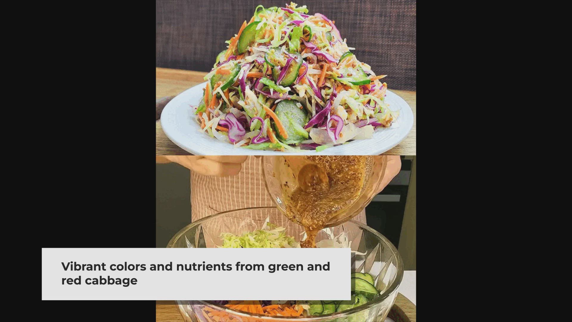 Video thumbnail for Crunchy Cabbage & Cucumber Salad Recipe with Tangy Mustard Dressing