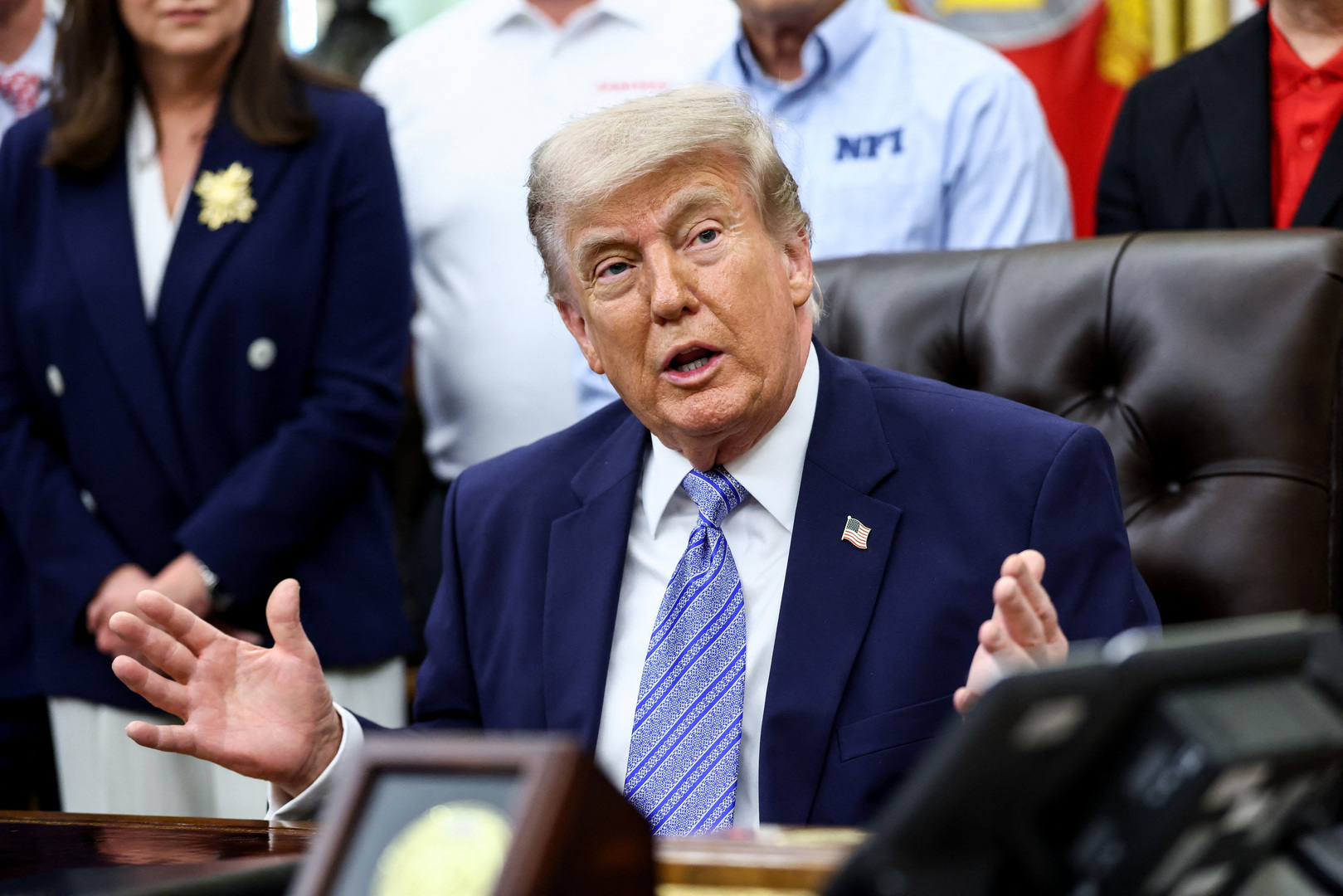 Video thumbnail for Trump links Iran negotiations to expansion of Abraham Accords