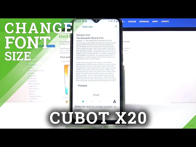 Video thumbnail for How to Manage Font Size – Text Size Changing on CUBOT X20
