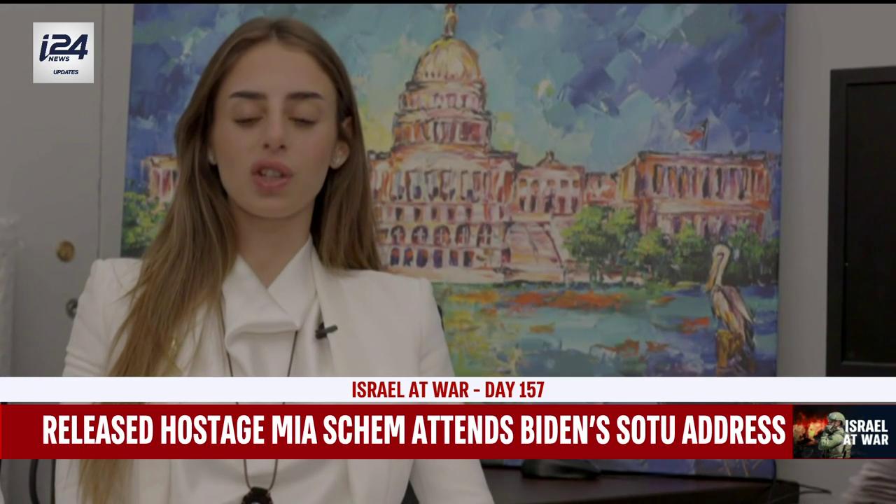 Video thumbnail for Released hostage Mia Schem attends Biden's SOTU address