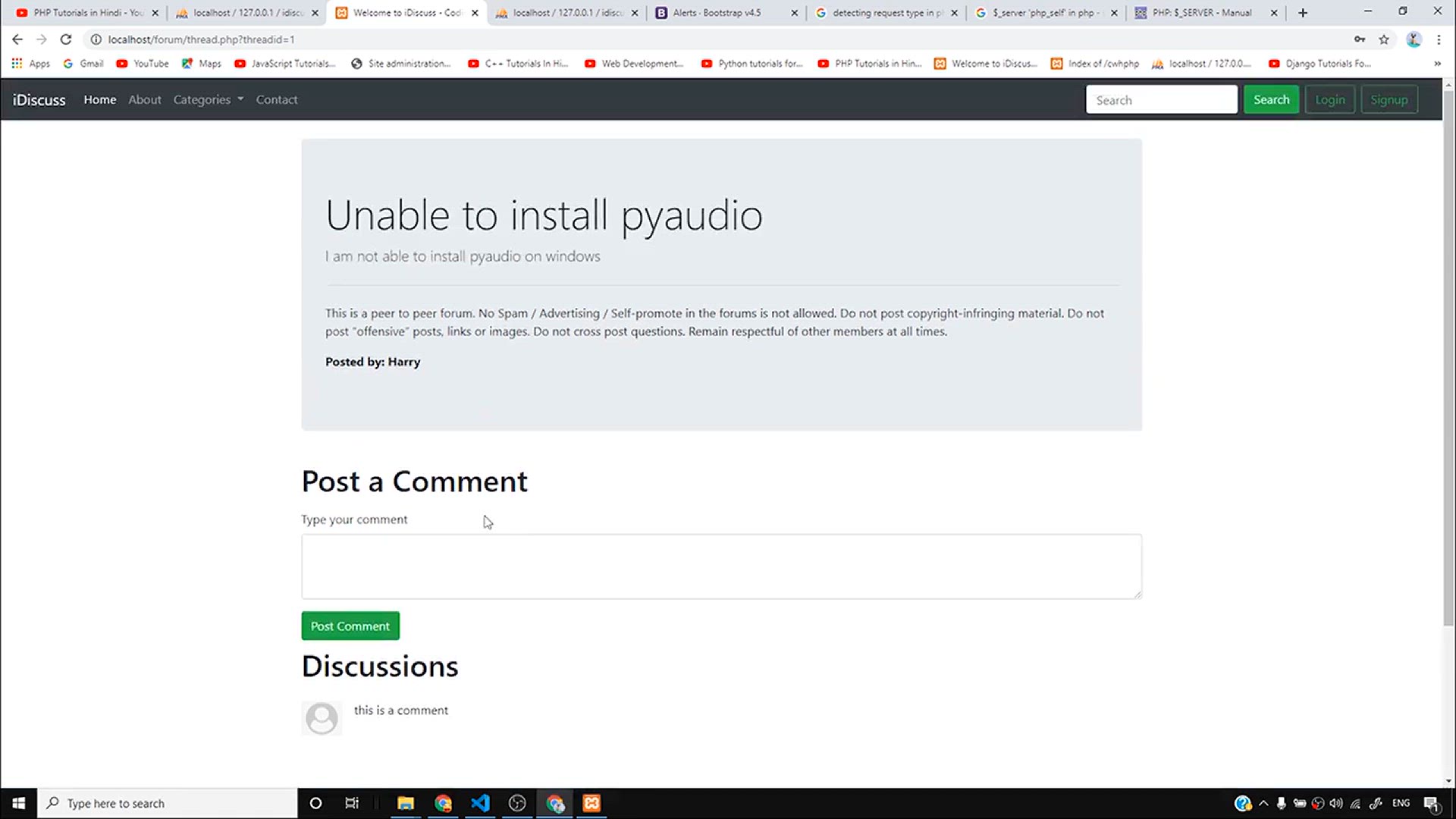 'Video thumbnail for Adding Comments to Threads Using HTML Form _ PHP Tutorial #58'