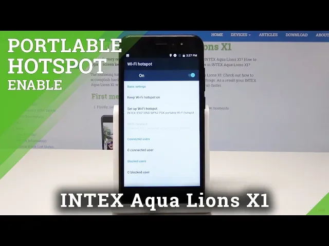 Video thumbnail for How to Enable Portable Hotspot in INTEX Aqua Lions X1 - Wi-Fi Sharing