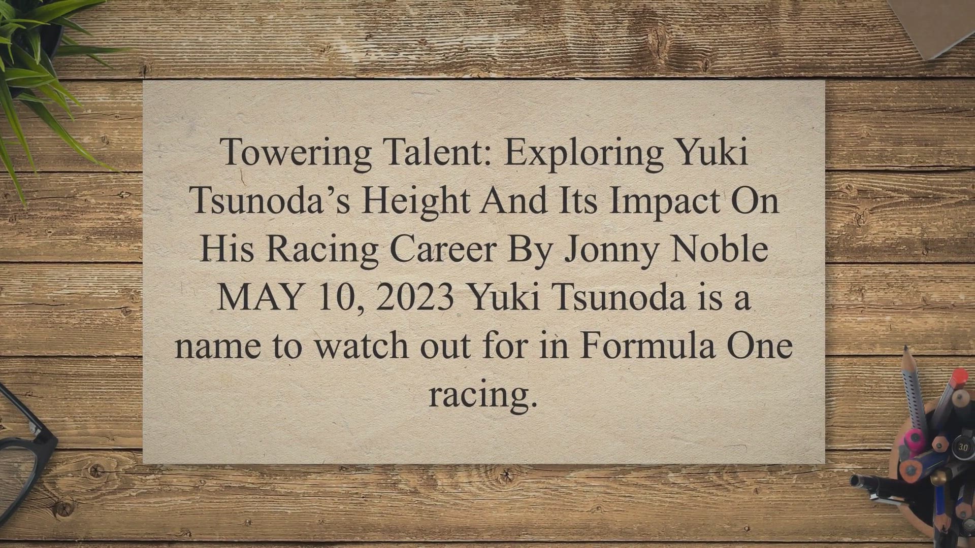 Video thumbnail for Yuki Tsunoda